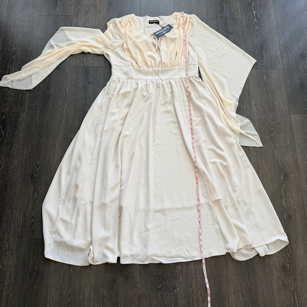 Scarlet Darkness NWT Renaissance Victorian Dress 2XL Beige Festival Milkmaid - Picture 9 of 13